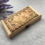 Винтажная карта 15,5х8,4 см, белый модельный пластик / ПД1038