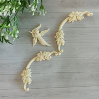 Молд ДП539, Ажурна рамка з Ангелом всередині, 9,5*7 см,  ангел 4,3*4,7 см
