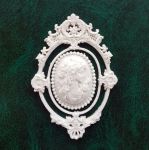Камея в ажурной рамке, 9х6 см, гибкая отливка / гд740