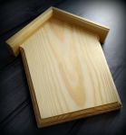 Ключница Домик, сосна, острые края,  28х20см, под карту А4