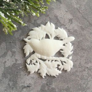 Птичка на ветке 5,3х4,8 см, гибкий декор /гд926 ― Творча майстерня ДекоПарк