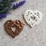 Сердце ажурное 5х5,8  см,  гибкий декор /гд927