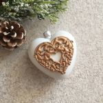 Сердце ажурное 5х5,8  см,  гибкий декор /гд927