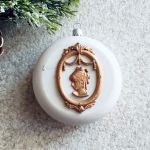 Рамочка 6х4 см и Леди 2,6х1,7 см,  гибкий декор /гд928
