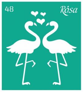 Трафарет самокл. 9х10см №48 ROSA TALENT, Фламинго ― Творча майстерня ДекоПарк