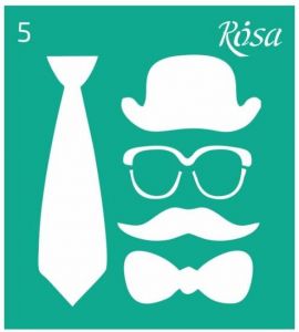 Трафарет самокл. 9х10см №5 ROSA TALENT, мужские аксессуары ― Творча майстерня ДекоПарк