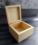 Шкатулка квадратная, фаской, мат-л: сосна, 11,5х11,5х7,5 см