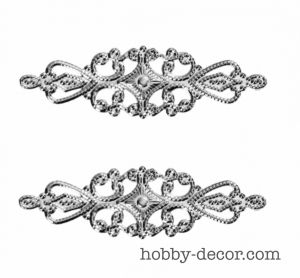 Филигрань 046Б, 92х28мм, цвет: серебро ― Творча майстерня ДекоПарк
