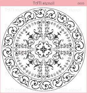Трафарет "Tati stencil" 0003, Орнамент на круг 30 см ― Творча майстерня ДекоПарк