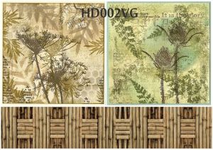 Декупажная карта А4 Hobby-decor, 55 г/м, HD002VG, Винтажная, фоновая, растения ― Творча майстерня ДекоПарк