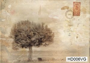 Декупажная карта А4 Hobby-decor, 55 г/м, HD006VG, Винтажная открытка, фоновая ― Творча майстерня ДекоПарк