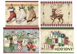 Декупажная карта А4 Hobby-decor, 55 г/м, hd010ny , Новогодняя ― Творча майстерня ДекоПарк