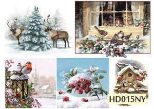 Декупажная карта А4 Hobby-decor, 55 г/м, hd015ny , Новогодняя ― Творча майстерня ДекоПарк