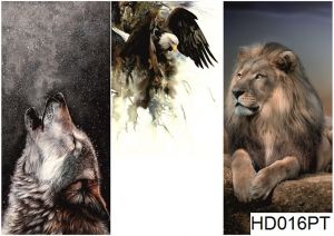  Декупажная карта А4 Hobby-decor, 55 г/м, HD016PT, Животные, волк, лев, орел ― Творча майстерня ДекоПарк