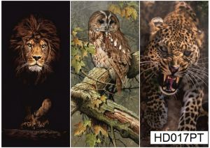  Декупажная карта А4 Hobby-decor, 55 г/м, HD017PT, Животные, лев, сова, леопард ― Творча майстерня ДекоПарк