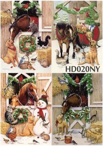 Декупажная карта А4 Hobby-decor, 55 г/м, hd020ny, Новогодняя ― Творча майстерня ДекоПарк