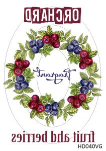 Декупажная карта А4 Hobby-decor, 55 г/м, HD040VG, Винтажная фоновая карта, фрукты и ягоды (зеркальная) ― Творча майстерня ДекоПарк