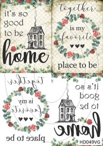 Декупажная карта А4 Hobby-decor, 55 г/м, HD049VG, Винтажная фоновая карта для ключниц с зеркальным изображением ― Творча майстерня ДекоПарк