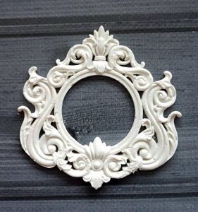 Рамочка ажурная круглая 8х8 см, диам. внутри 3,5 см /гд301-2Б ― Творча майстерня ДекоПарк