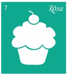 Трафарет самокл. 9х10см №7 ROSA TALENT, кухня, пирожные ― Творча майстерня ДекоПарк