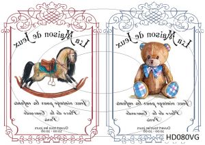 Декупажная карта А4 Hobby-decor, детская, винтажная, 55 г/м, HD080VG, лошадка, мишка, игрушки (зеркальная) ― Творча майстерня ДекоПарк