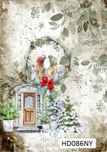 Декупажная карта А4 Hobby-decor, 55 г/м, hd086ny , Новогодняя  ― Творча майстерня ДекоПарк