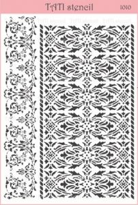 Трафарет "Tati stencil" 1010, размер А4, бордюры ― Творча майстерня ДекоПарк