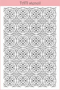 Трафарет "Tati stencil" 1016, А4, фоновый ― Творча майстерня ДекоПарк