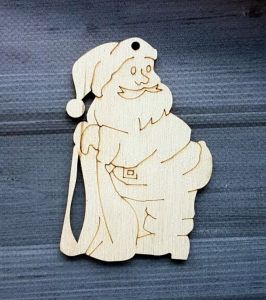 Елочная игрушка 010, Дед Мороз, 10 см, фан 4 мм ― Творча майстерня ДекоПарк