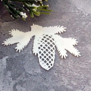 Шишка на ветке 7х4,5 см, гибкий/ гд953 ― Творча майстерня ДекоПарк