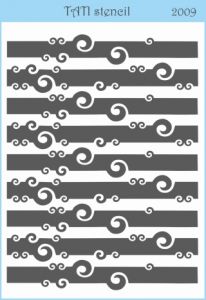 Объёмный трафарет "Tati stencil" 2009, Фоновый, морская волна ― Творча майстерня ДекоПарк