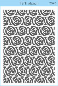Объёмный трафарет "Tati stencil" 2043, А5, Фоновый, розы ― Творча майстерня ДекоПарк