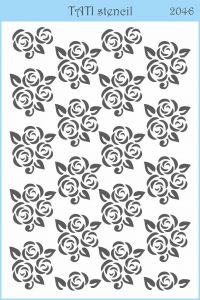 Объёмный трафарет "Tati stencil" 2046, Фоновый, розы ― Творча майстерня ДекоПарк
