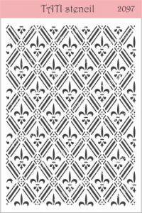 Трафарет гибкий TATI stencil 2097, фоновый с лилиями ― Творча майстерня ДекоПарк