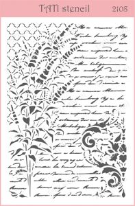 Универсальный трафарет TATI stencil 2108, А5, фоновый, письмо, ретро ― Творча майстерня ДекоПарк