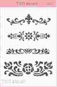 Трафарет TATI stencil 2127, вензеля ― Творча майстерня ДекоПарк