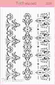 Трафарет TATI stencil 2128, бордюры ― Творча майстерня ДекоПарк