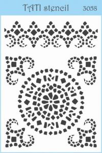 Универсальный трафарет "Tati stencil" 3058, Орнамент, бордюры ― Творча майстерня ДекоПарк