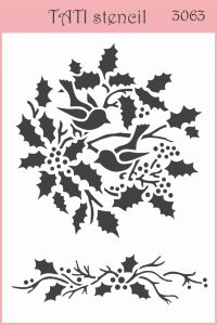 Трафарет "Tati stencil" 3063, Птицы на дереве ― Творча майстерня ДекоПарк