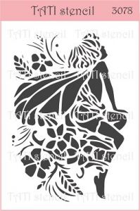 Трафарет "Tati stencil" 3078, Цветочная фея ― Творча майстерня ДекоПарк
