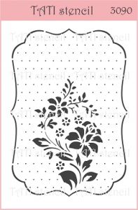 Трафарет "Tati stencil" 3090, фоновый, рамка, цветы ― Творча майстерня ДекоПарк