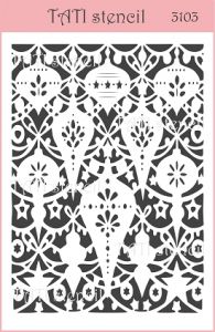 Трафарет "Tati stencil" 3103, Новый год ― Творча майстерня ДекоПарк