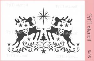 Трафарет "Tati stencil" 3108, Новый год ― Творча майстерня ДекоПарк