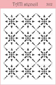 Трафарет "Tati stencil" 3112, фоновый ― Творча майстерня ДекоПарк