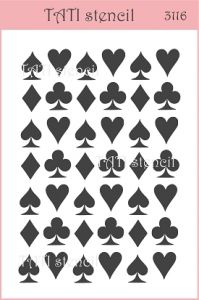 Трафарет "Tati stencil" 3116, фоновый ― Творча майстерня ДекоПарк