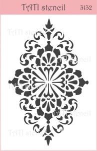 Трафарет "Tati stencil" 3132, центр, филигрань ― Творча майстерня ДекоПарк