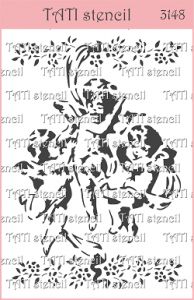 Трафарет "Tati stencil" 3148, А6, Ангелы ― Творча майстерня ДекоПарк