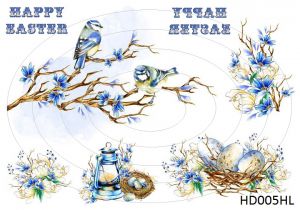  Декупажная карта А4 Hobby-decor, 55 г/м, HD005HL Happy Easter (счастливой Пасхи) ― Творча майстерня ДекоПарк