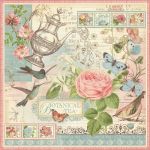  Бумага для скрапбукинга двусторонняя, Botanical Tea (Botanical Tea Collection), USA, 30Х30 см, 170г/м плотность