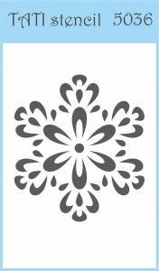 Объёмный трафарет "Tati stencil" 5036, Снежинка, центр ― Творча майстерня ДекоПарк